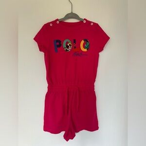 Red Polo Ralph Lauren Kids Romper
